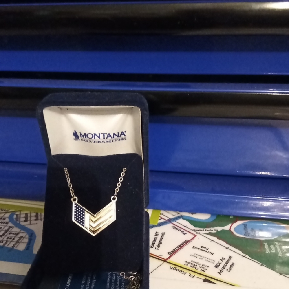 Montana Silversmiths Silver and Gold Chevron Pendant